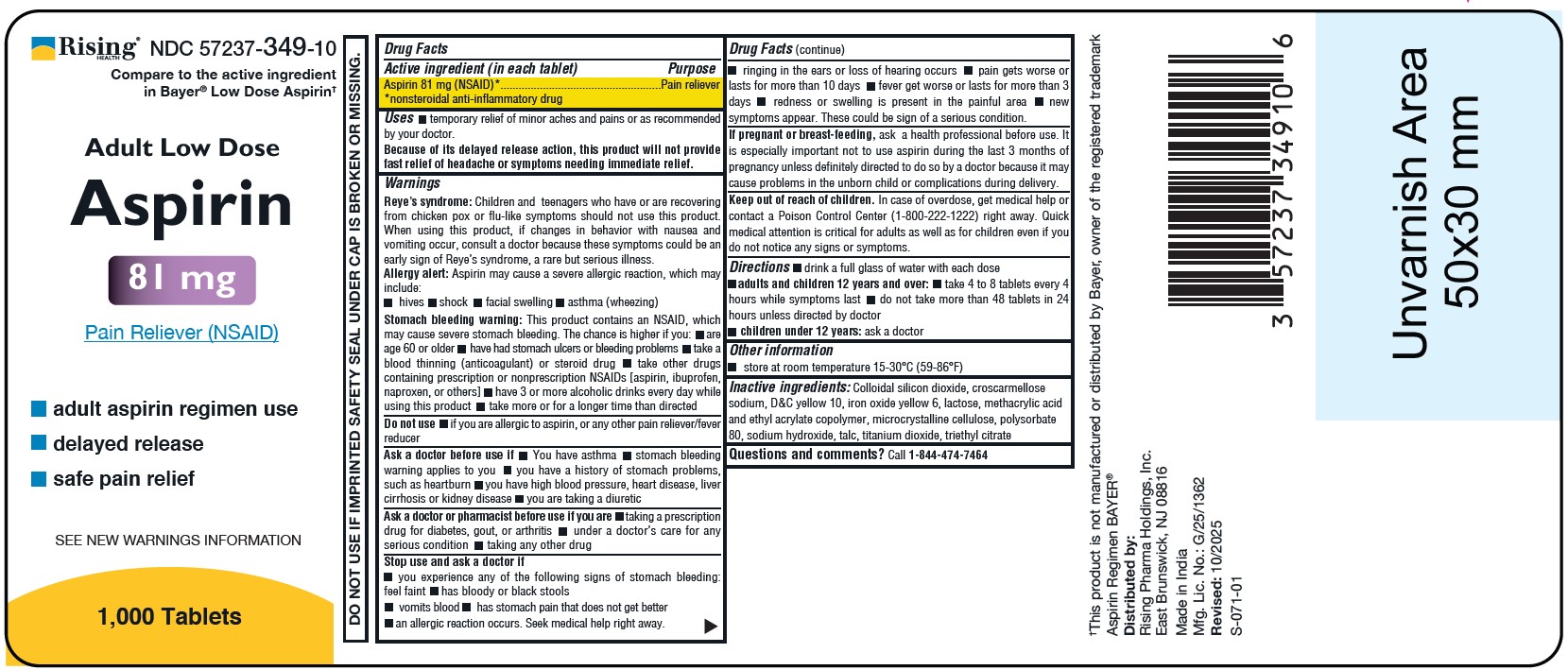 Adult Low Dose Aspirin